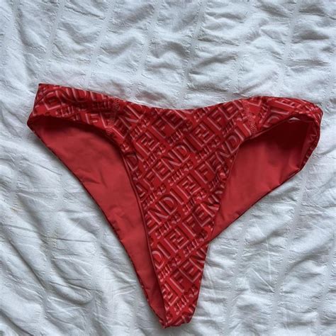 fendi red bikini|fendi skims swimsuit.